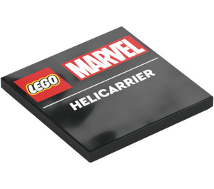 LEGO Tile 4 x 4 with 'LEGO MARVEL HELICARRIER' (1751)