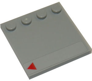 LEGO Tile 4 x 4 with Studs on Edge with Red arrow on the left Sticker (6179)