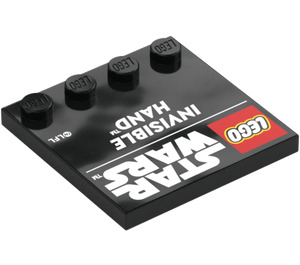 LEGO Tile 4 x 4 with Studs on Edge with ‘Star Wars Invisible Hand’ (6179 / 106776)