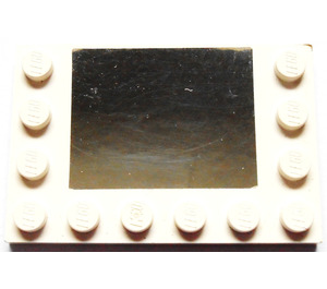 LEGO Tile 4 x 6 with Studs on 3 Edges with Mirror Sticker (6180)
