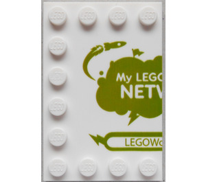 LEGO Tuile 4 x 6 avec Goujons sur 3 Edges avec My LEGO NET et LEGOW (6180)