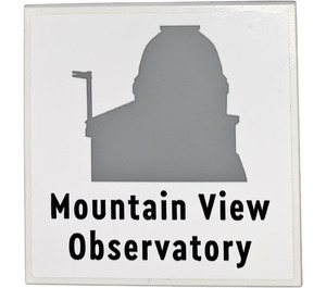 레고 타일 6 x 6 ~와 함께 Mountain View Observatory 상표 하단 튜브 포함 (10202)