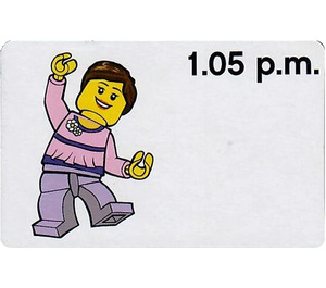 LEGO Time Teacher Activity Card, girl - 01.05 p.m.