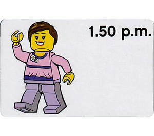 LEGO Time Teacher Activity Card, girl - 01.50 p.m.