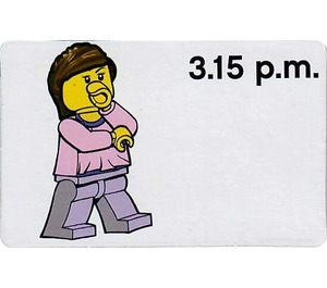 LEGO Time Teacher Activity Card, girl - 03.15 p.m.