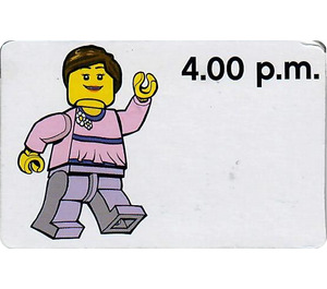 LEGO Time Teacher Activity Card, girl - 04.00 p.m.