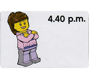 LEGO Time Teacher Activity Card, girl - 04.40 p.m.