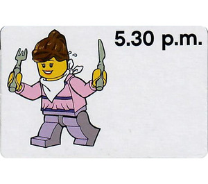 LEGO Time Teacher Activity Card, girl - 05.30 p.m.