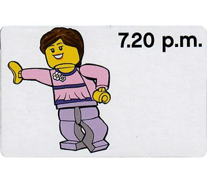 LEGO Time Teacher Activity Card, girl - 07.20 p.m.