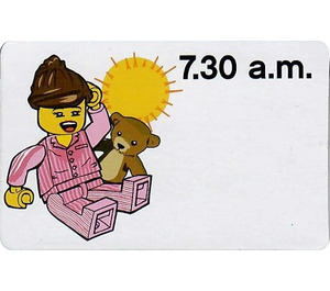 LEGO Time Teacher Activity Card, girl - 07.30 a.m.
