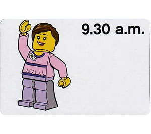 LEGO Time Teacher Activity Card, girl - 09.30 une.m.