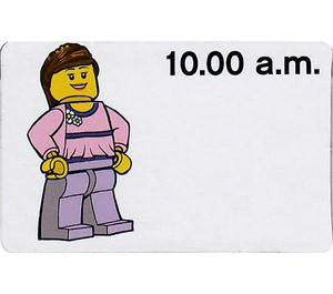 LEGO Time Teacher Activity Card, girl - 10.00 a.m.