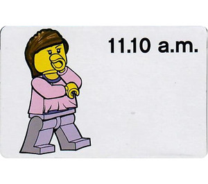 LEGO Time Teacher Activity Card, girl - 11.10 a.m.