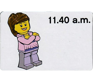 LEGO Time Teacher Activity Card, girl - 11.40 a.m.