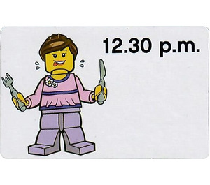 LEGO Time Teacher Activity Card, girl - 12.30 p.m.