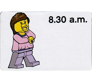 LEGO Time Teacher Activity Card, girl - 8.30 a.m.