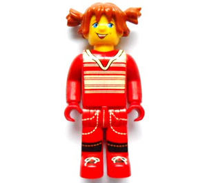 LEGO Tina в червен Облекло Минифигурка