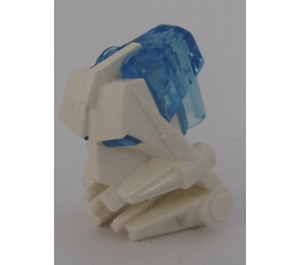 LEGO Toa Head with Transparent Medium Blue Toa Eyes/Brain Stalk