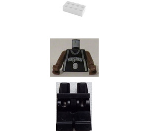 레고 Tony Parker, San Antonio Spurs Road Uniform #9 미니피규어