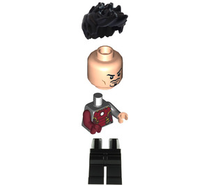 LEGO Tony Stark with Gray Top and Partial Iron Man Armor Minifigure