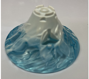 LEGO Tornado Spiral Wide with Marbled Transparent Light Blue