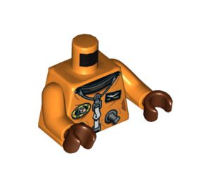 LEGO Torso Orange Raum Suit mit NASA Logo Print (973 / 76382)