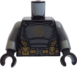 LEGO Torso mit Dark Stone Grey Arme und Ninjago 'C' und Gürtel (973)