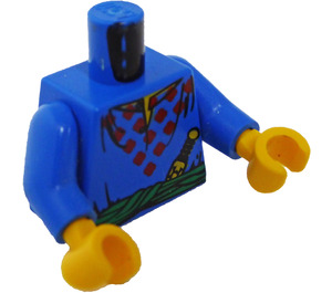 LEGO Torso with Green Sash, Knife, Red Diamonds (973 / 73403)