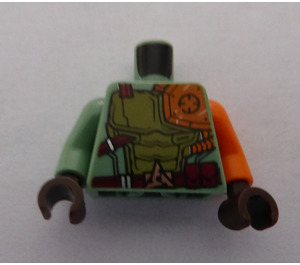 LEGO Torso mit Orange Links Arm und Olive Green Armor (973)