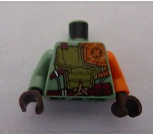 LEGO Torso with Orange Left Arm and Olive Green Armor (973 / 76382)