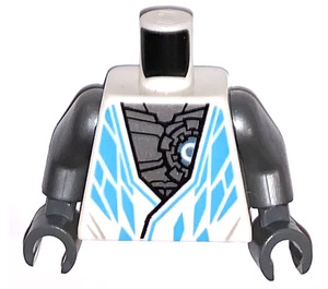 LEGO Torso with Silver Robot Chest and Medium Azure Diamond (973 / 76382)