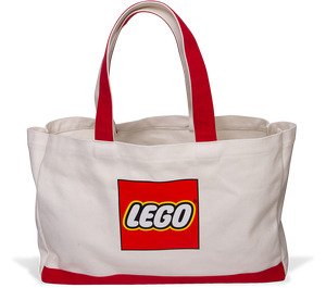 LEGO Tote Bag - Wit, Lego logo, Rood Handgrepen (853261)