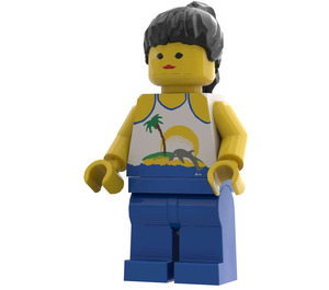 LEGO Touriste dans Tropical Tank Haut Minifigurine