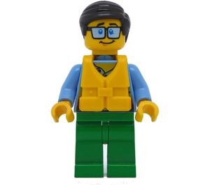 LEGO Tourist mit Rettungsweste Minifigur