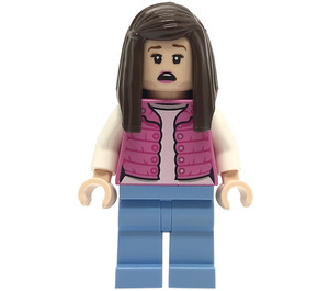 LEGO Turist Kvinne i Dark Rosa Vest Minifigur