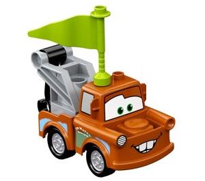 LEGO Tow Mater - Lime Flagg Duplo-figur