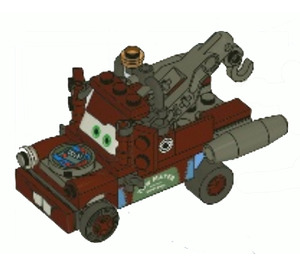LEGO Tow Mater mit Aufkleber - Seite Engines