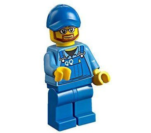 LEGO Tow Truck Chauffør med Brun Skæg Minifigur