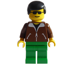 LEGO Town - Männlich mit Braun Jacke Minifigur