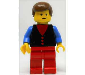 LEGO Town Vierkant Male met 3 Rood Buttons Shirt minifiguur