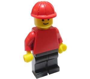LEGO Town with Red Torso and Construction Helmet Minifigure