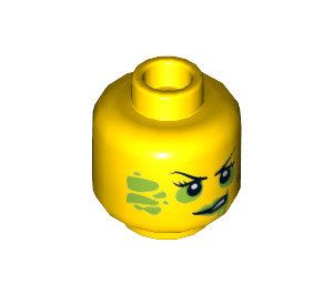 LEGO Toxikita Minifigure Minifigure Head (Recessed Solid Stud) (3626 / 18292)