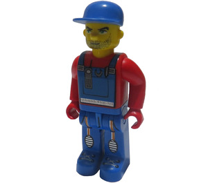 LEGO Tractor Driver avec Bleu Overalls Figurine