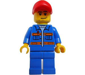 LEGO Tractor Driver with Smirk and Stubble Beard Minifigure