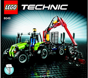 LEGO Tractor with Log Loader Set 8049 Instructions