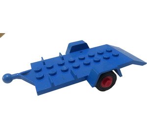 LEGO Trailer for Legoland Car with Red Wheel Hubs and Tires