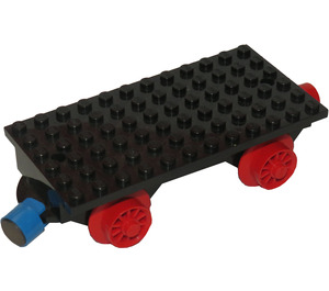 LEGO Train Base 6 x 12 avec roues et rouge et Bleu Magnets