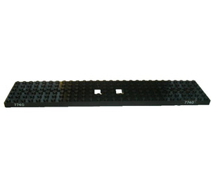 LEGO Train Base 6 x 28 with Four White 7740 on Corners Sticker with 10 Round Holes Each End