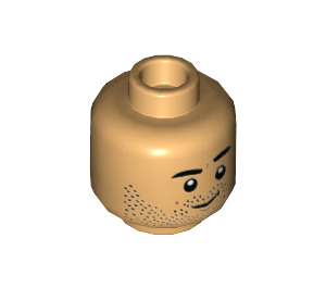 LEGO Train Conductor Minifigure Head (Recessed Solid Stud) (3626 / 100881)