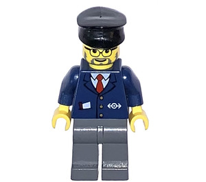 LEGO Train conductor with black cap Minifigure